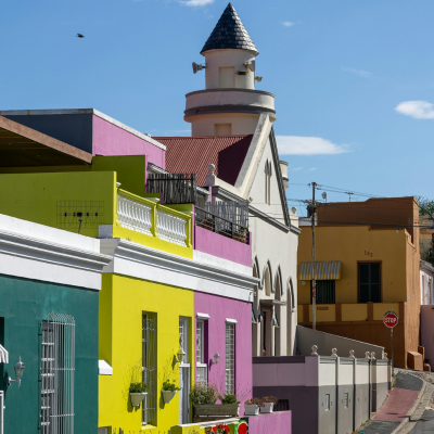A colorful street in Cabo Verde