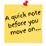 A quick note before you move on