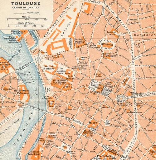 A map of Toulouse