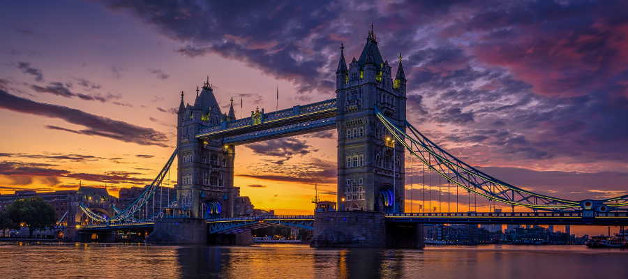 Tower Bridge, London at night