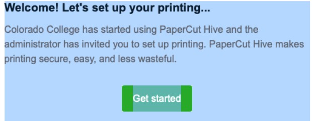 Papercut Hive welcome