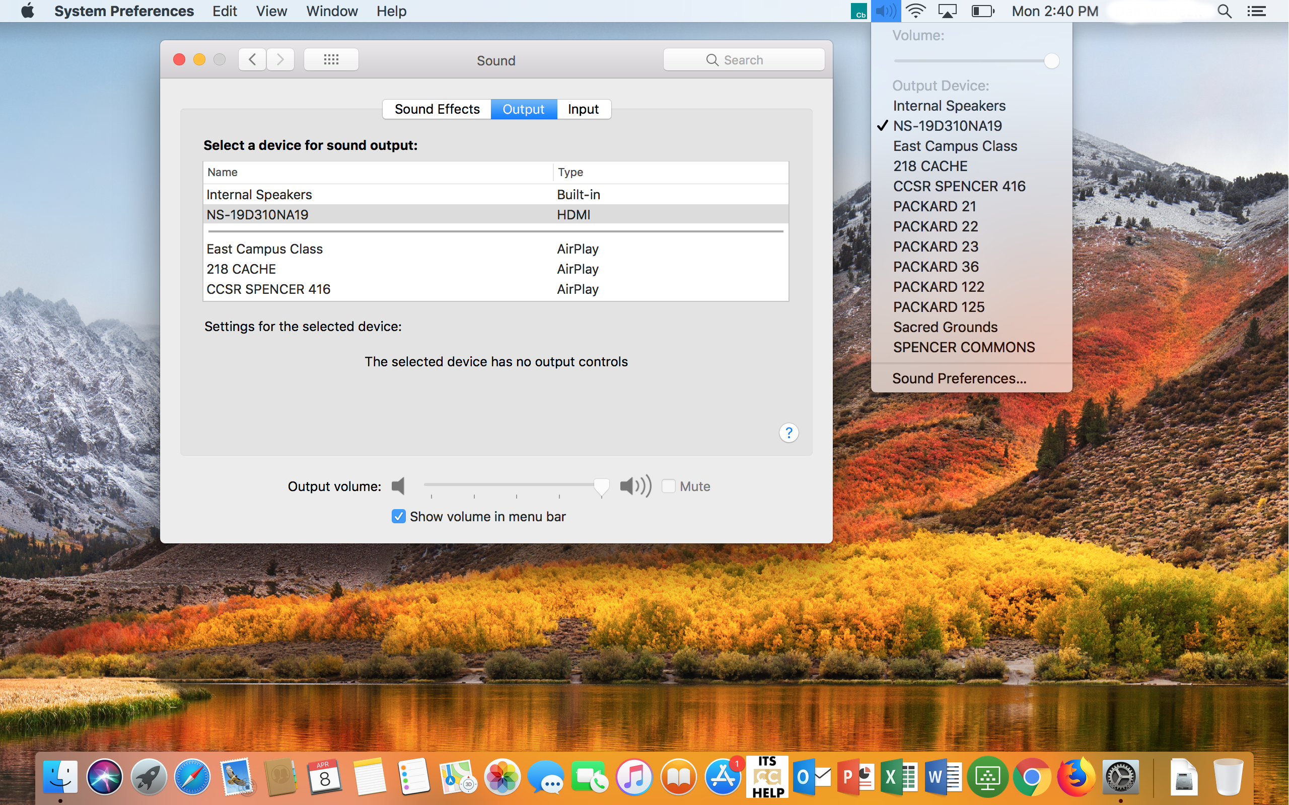 Mac audio options