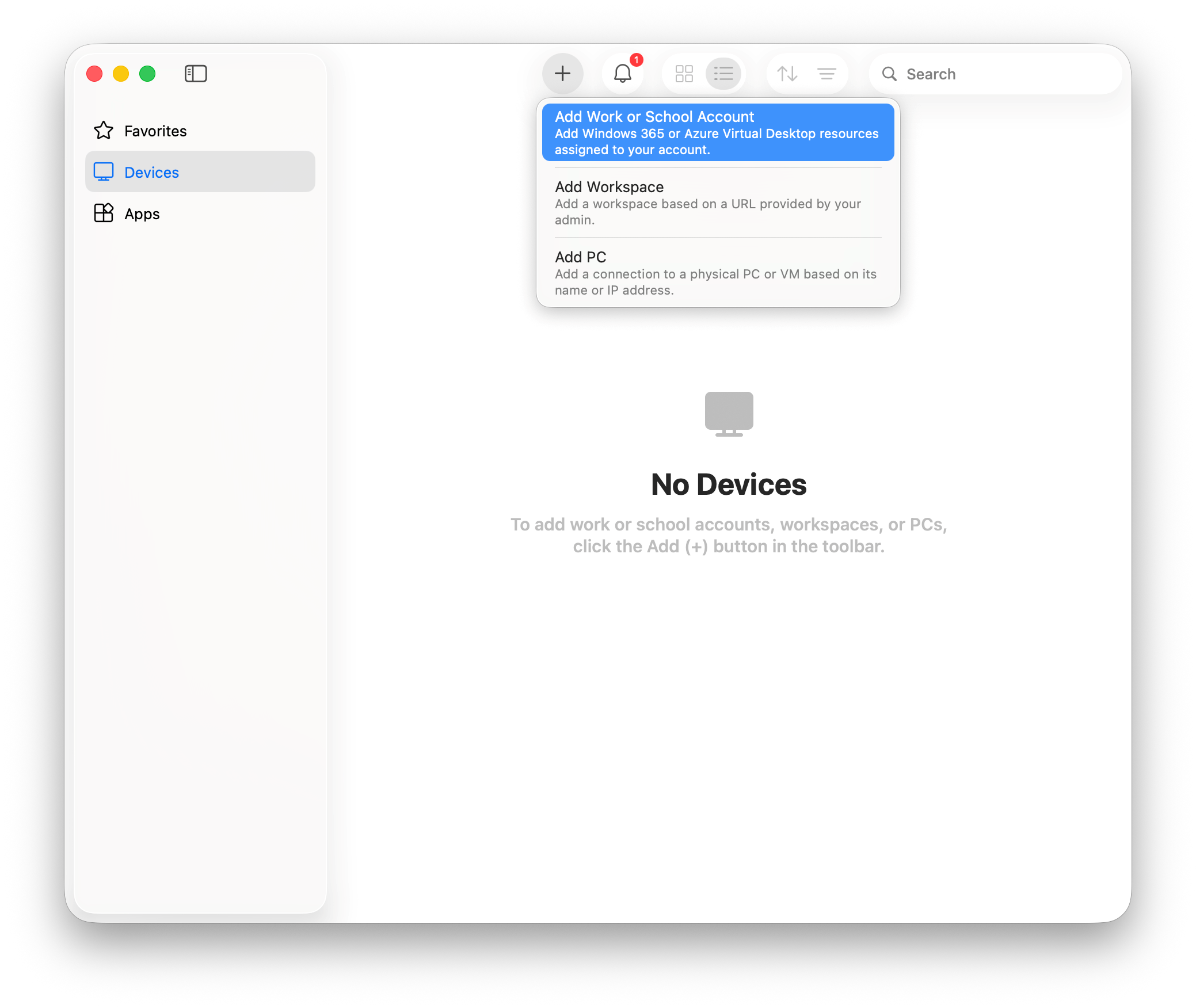 Windows application highlighting the plus button