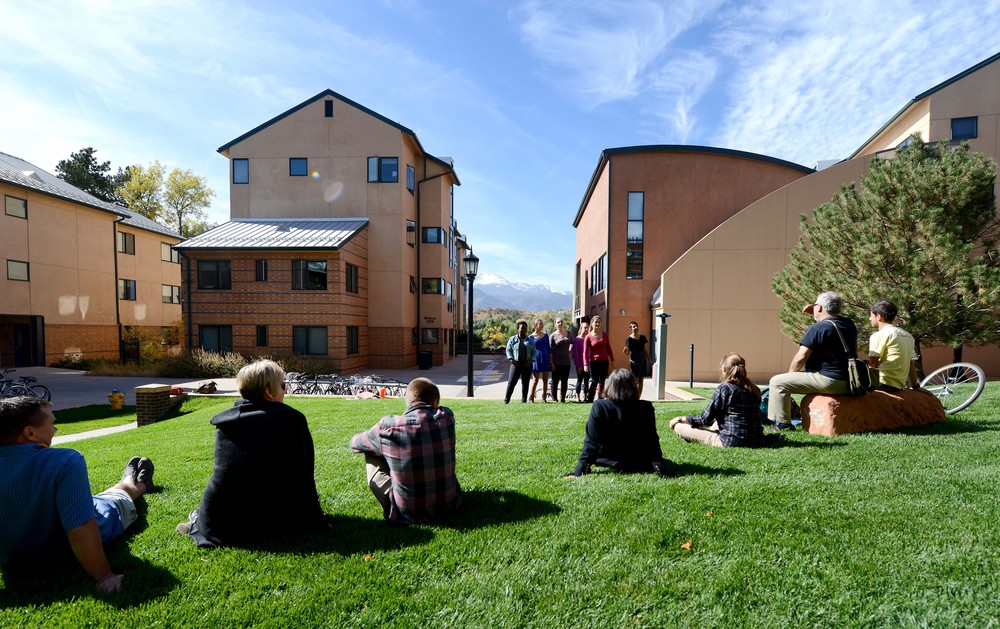 Apartments and green space in West Campus