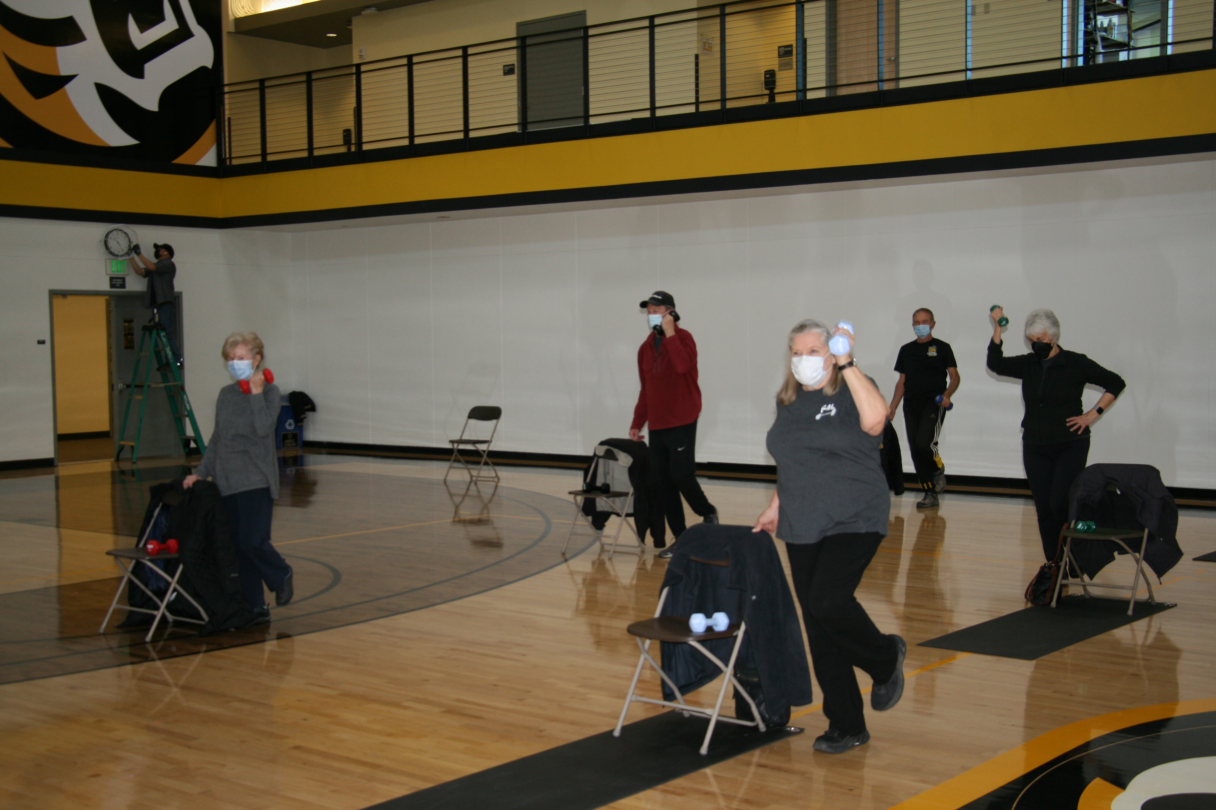 Fit 4 Life participants doing group exercises <span class="cc-gallery-credit"></span>