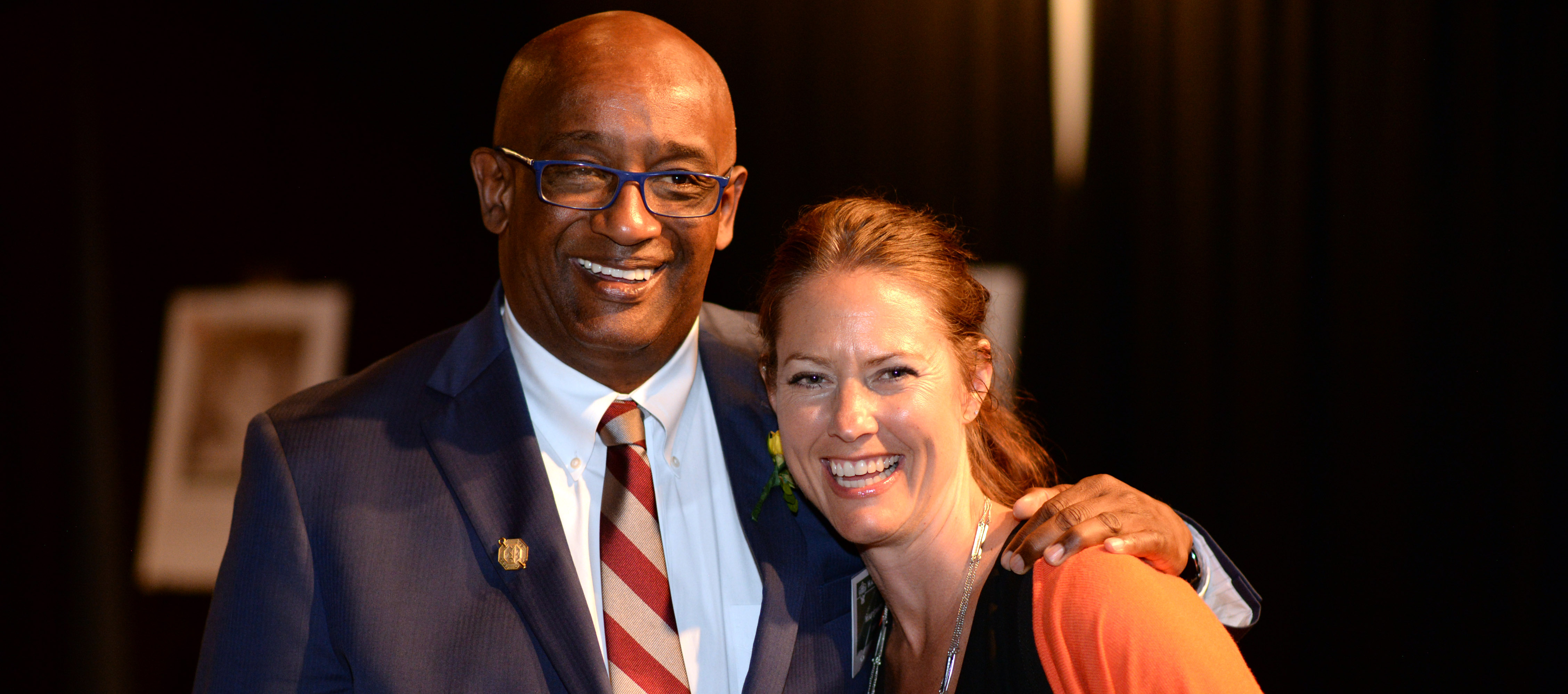 Dean Edmonds and Sarah Hinkle at the National Speech and Debate Association Hall of Fame