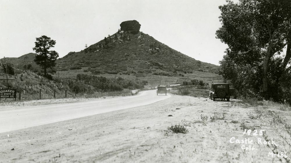 View of Castle Rock: 1925 <span class="cc-gallery-credit">[Douglas County Archives]</span>