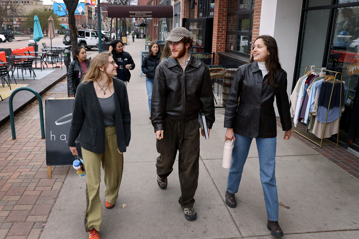 Students downtown